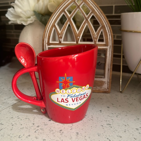 🎰Welcome to Fabulous Las Vegas Nevada - Ceramic Mug and Spoon Combination - Picture 4 of 7